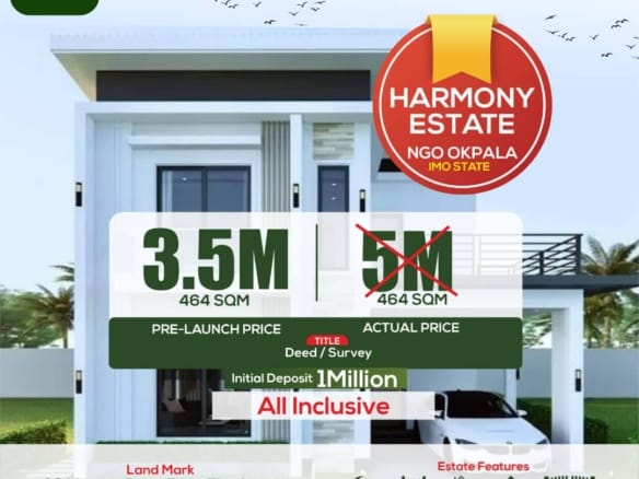 Harmony Estate Ngor Okpala, Owerri, Imo State 24 Harmony Estate Ngor Okpala, Owerri, Imo State