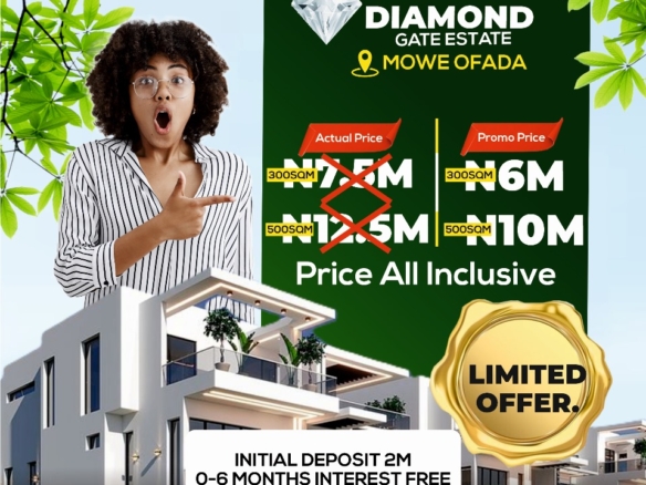 Plots at Diamond Estate, Mowe Ofada 8 Plots at Diamond Estate, Mowe Ofada