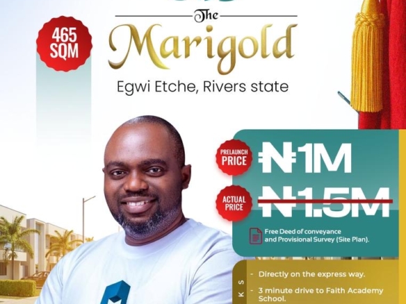 The Marigold, Egwi Etche, Rivers State - Sweetest Land Banking Offer