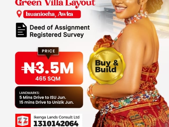 Plots selling at Nwanyị bú-ìfé Green Villa Layout