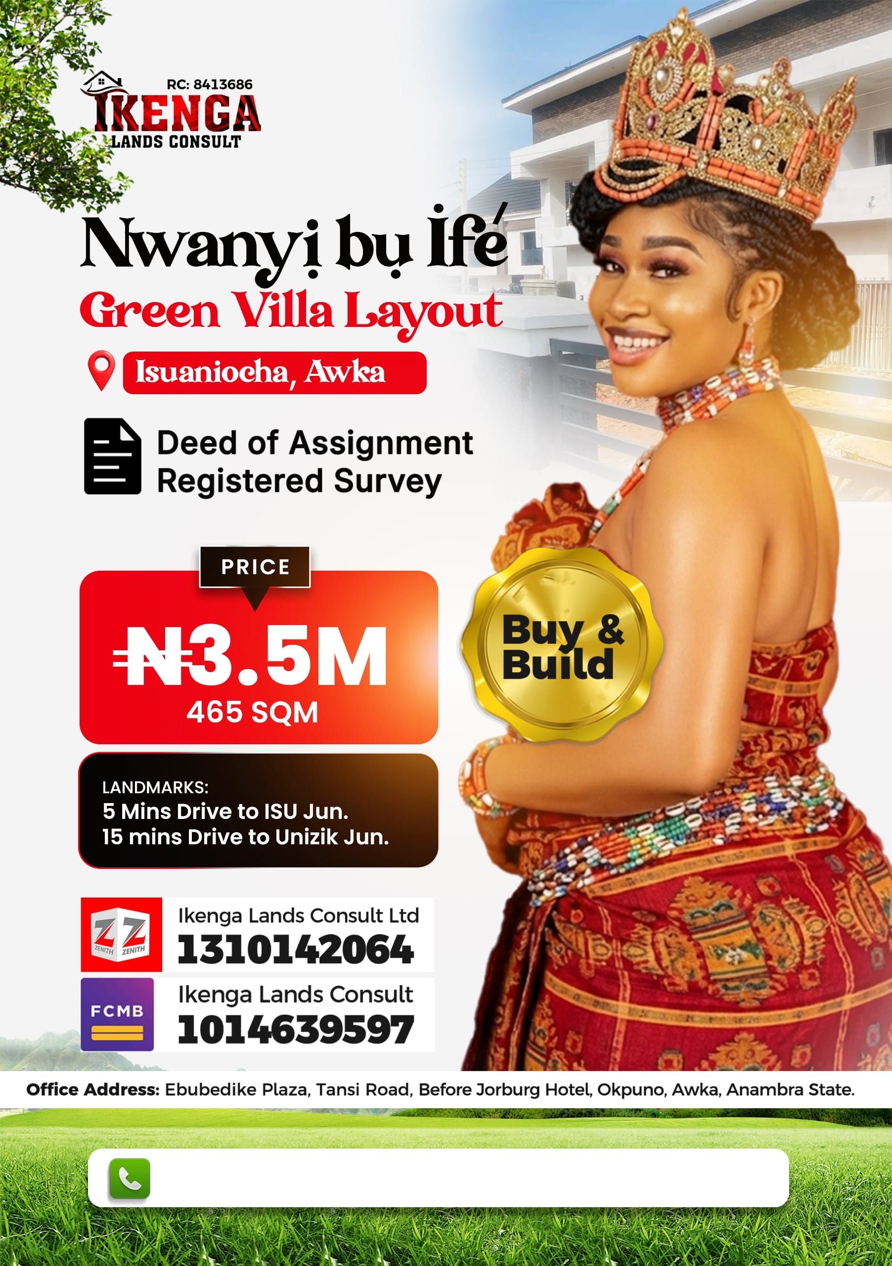 Plots selling at Nwanyị bú-ìfé Green Villa Layout
