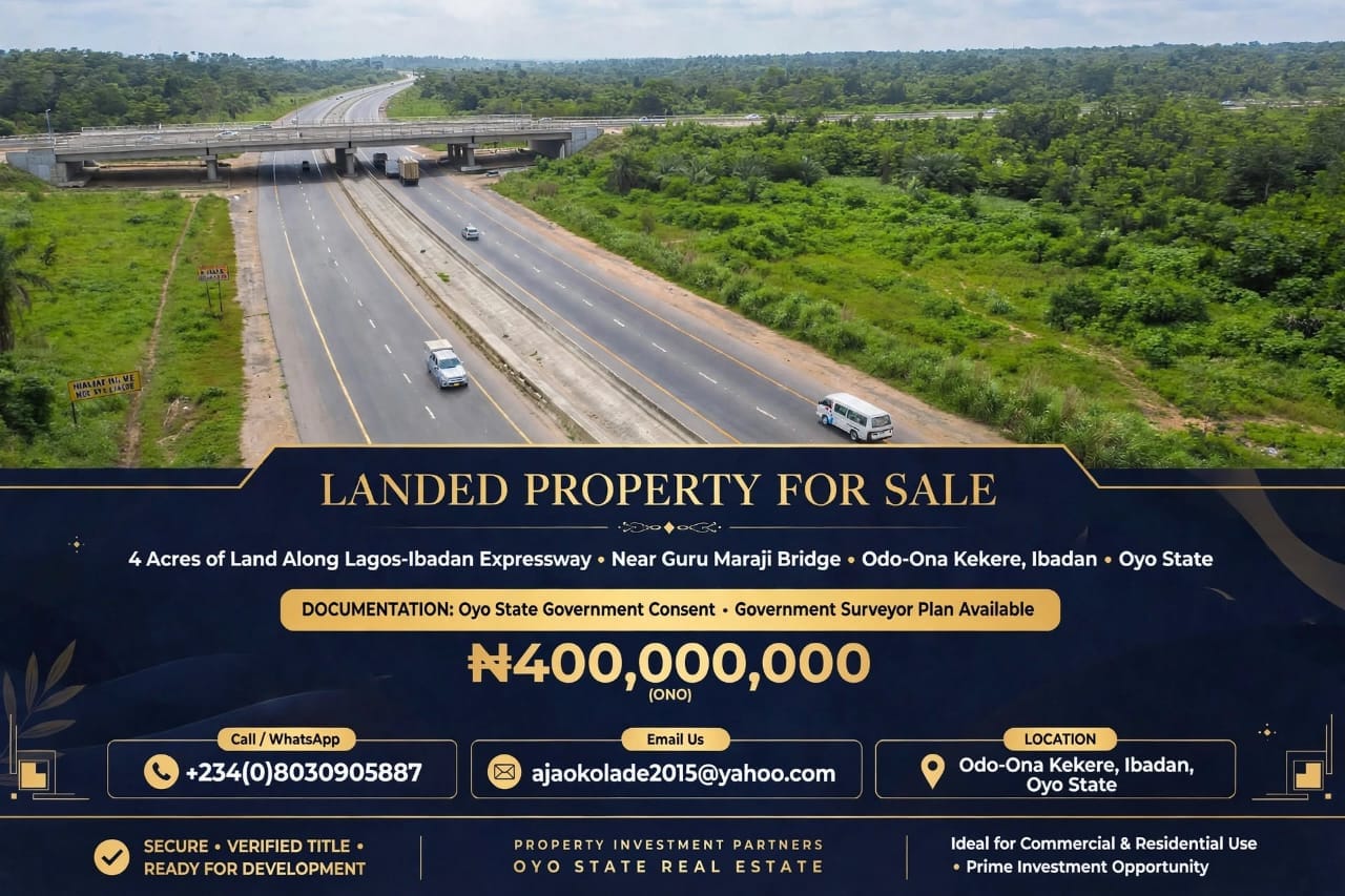 4 Acres Prime Development Land for Sale With Governor's Consent and Approved Government Registered Survey Plan